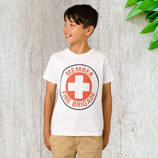 Mitglied-Feuerbrigadezeichen T-Shirt