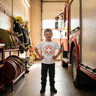 Mitglied Feuerwehr Zeichen Rotes Kreuz Feuerwehrma T-Shirt