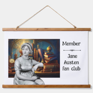 Mitglied Jane Austin Fanclub Wandteppich Mit Holzrahmen