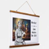 Mitglied Jane Austin Fanclub Wandteppich Mit Holzrahmen (Gewinkelt)