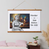 Mitglied Jane Austin Fanclub Wandteppich Mit Holzrahmen (Schlafzimmer)