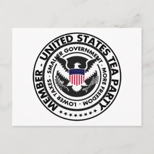 Mitglied: United Staaten Tea Party Postkarte