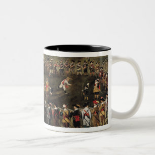 Mitglieder der Bruderschaft von St. Barbara Zweifarbige Tasse