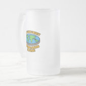 Mitglieder der Flat Earth Society Mattglas Bierglas (Vorderseite Links)