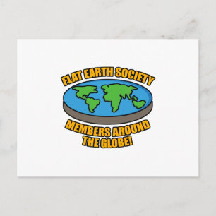 Mitglieder der Flat Earth Society Postkarte