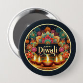 Mitglieder der Freude und der Tradition Diwali Button (Vorne & Hinten)