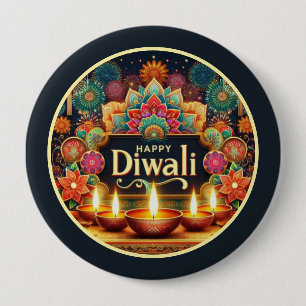 Mitglieder der Freude und der Tradition Diwali Button