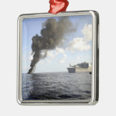 Mitglieder der US-Küstenwache Silbernes Ornament (Links)
