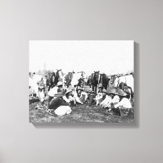 Mitglieder der Wild West Show von Pawnee Bill Leinwanddruck (Vorderseite)