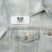 Mitglieder des beruflichen Tennisklubs Namensschild (Beispiel)