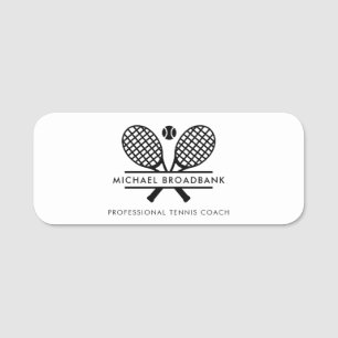 Mitglieder des beruflichen Tennisklubs Namensschild