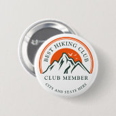 Mitglieder des Hiking Club Logos Geschäftliche Mit Button (Vorne & Hinten)