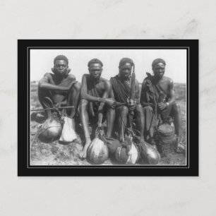 Mitglieder des Kikayu-Stammes. Britisch-Ostafrika Postkarte