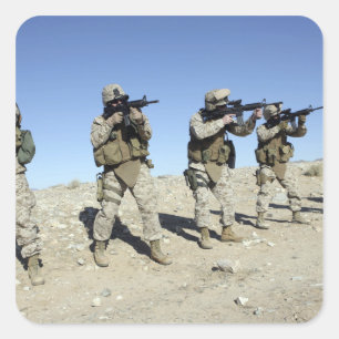 Mitglieder des militärischen Übergangsteams Quadratischer Aufkleber