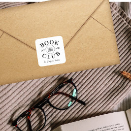 Mitglieder des Personalisierten Buchclubs niedlich Quadratischer Aufkleber