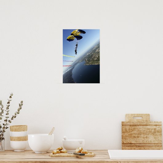 Mitglieder des US-Marine Parachute-Teams Poster (Küche)