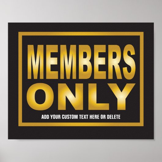 Mitglieder Nur für den privaten Eintrag Poster (Vorne)