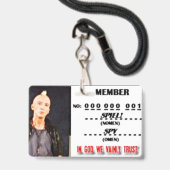 MITGLIEDERUNG AUSWEIS (Vorderseite mit Lanyard)