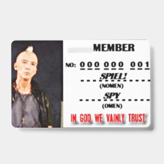 MITGLIEDERUNG AUSWEIS (Vorderseite)