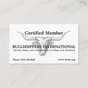 Mitgliedschaft bei Bullshippers International Visitenkarte