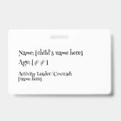 Mitgliedschaft im Jugendaktivitätslager Ausweis (Rückseite)