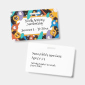 Mitgliedschaft im Jugendaktivitätslager Ausweis (Vorder- & Rückseite)