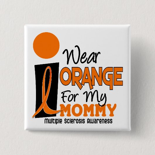 Mitgliedstaat-multiple Sklerose trage ich Orange Button (Vorderseite)