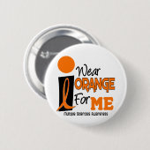 Mitgliedstaat-multiple Sklerose trage ich Orange Button (Vorne & Hinten)