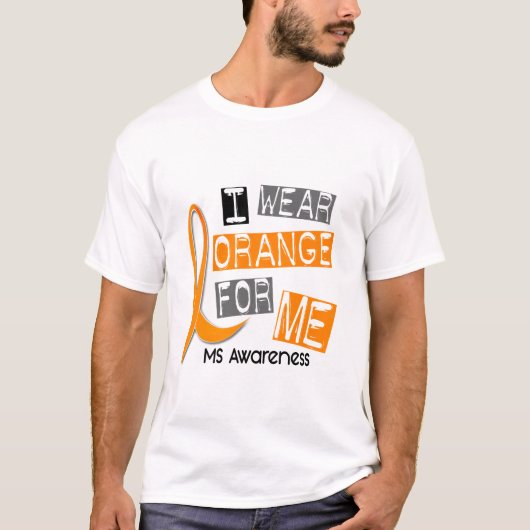 Mitgliedstaat-multiple Sklerose trage ich Orange T-Shirt (Vorderseite)