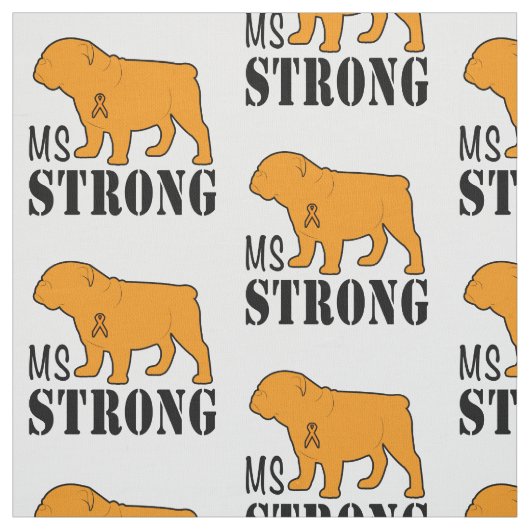 Mitgliedstaat stark mit Bulldogge Stoff (Muster)
