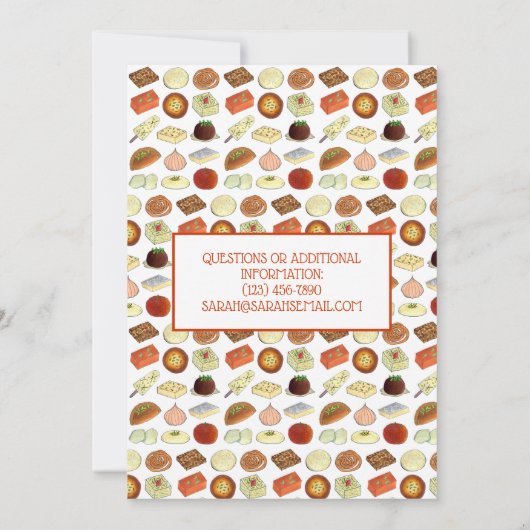 Mithai Indian Süßigkeiten Laddu Ladoo Food Festiva Einladung (Rückseite)