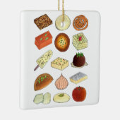 Mithai Indian Süßigkeiten Süßwarengetränke Indien Keramikornament (Rechts)