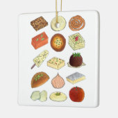 Mithai Indian Süßigkeiten Süßwarengetränke Indien Keramikornament (Links)