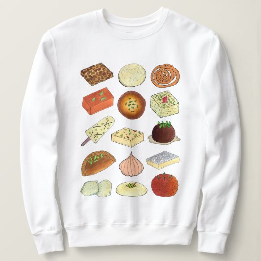 Mithai Indian Süßigkeiten Süßwarengetränke Indien Sweatshirt (Design vorne)