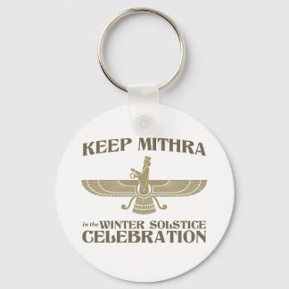 Mithra in der Wintersonnenfeier behalten Schlüsselanhänger