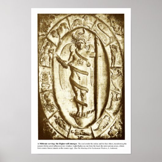 Mithraic Carving of the Higher Self Poster (Vorne)