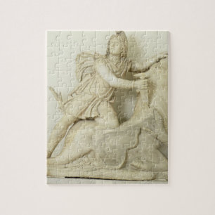 Mithras, das den Stier, Marmorentlastung, römisch Puzzle