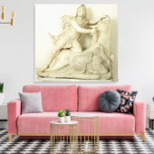 Mithras Opferficing the Bull, Marble Relief, Roman Leinwanddruck (Insitu (Wohnzimmer))