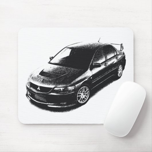 MITLancer Evo IX gestreift Mousepad (Mit Mouse)