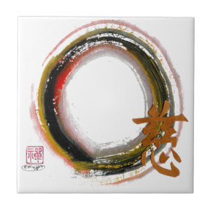 Mitleid Enso, Sumi-e Fliese