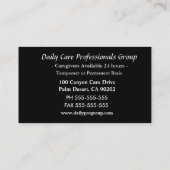 Mitleid Fower Caregiver beruflich Visitenkarte (Rückseite)