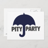 Mitleid Party Postkarte (Vorne/Hinten)
