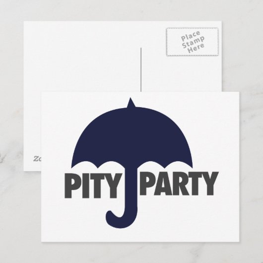Mitleid Party Postkarte (Vorne/Hinten)
