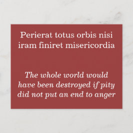 Mitleid und Zorn - Seneca, das Zitat der Älteren Postkarte