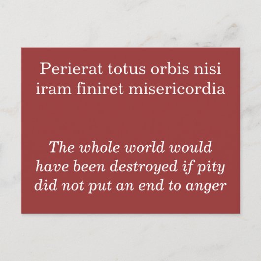 Mitleid und Zorn - Seneca, das Zitat der Älteren Postkarte (Vorderseite)