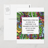Mitleid wird unterrichtet postkarte (Vorne/Hinten)