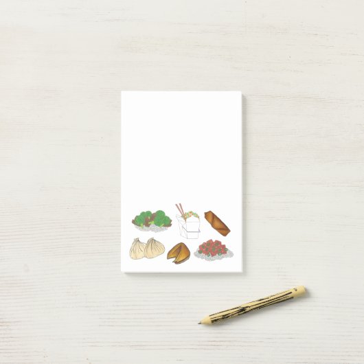 Mitnehmen Chinesisches Restaurant Küche mitnehmen Post-it Klebezettel (Auf Schreibtisch)