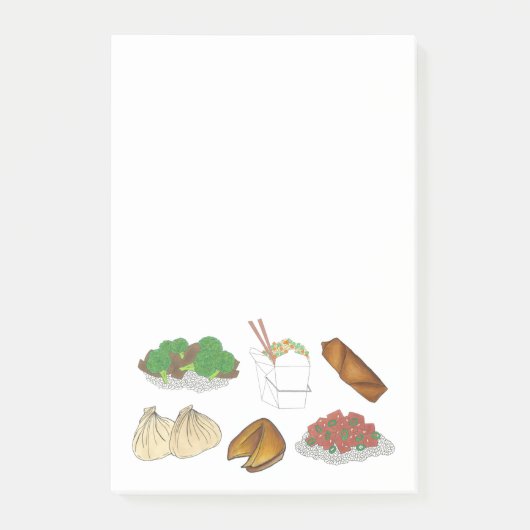 Mitnehmen Chinesisches Restaurant Küche mitnehmen Post-it Klebezettel (Vorderseite)