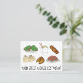 Mitnehmen Chinesisches Restaurant Küche mitnehmen Visitenkarte (Stehend Vorderseite)