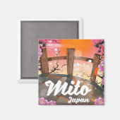Mito Japan blüht ein Poster. Magnet (Vorderseite/Rückseite)